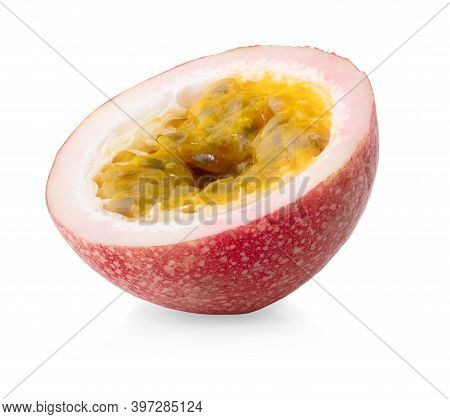 Passionfruit Maracuya Isolated On A White Background