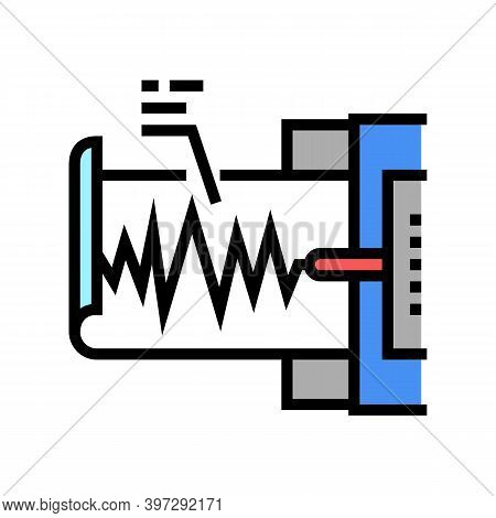 Seismograph Device Color Icon Vector. Seismograph Device Sign. Isolated Symbol Illustration