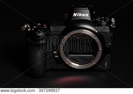 Dolyna City, Ukraine September 17, 2020: Z6 Camera, Close Up Of Camera Details, Matrix.