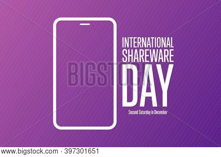 International Shareware Day. Second Saturday In December. Holiday Concept. Template For Background, 