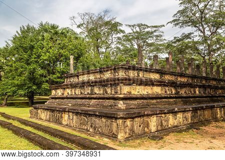 Ruins Of The Palace Of King Nishshanka Malla (nissanka Malla) In Polonnaruwa Archaeological Museum, 