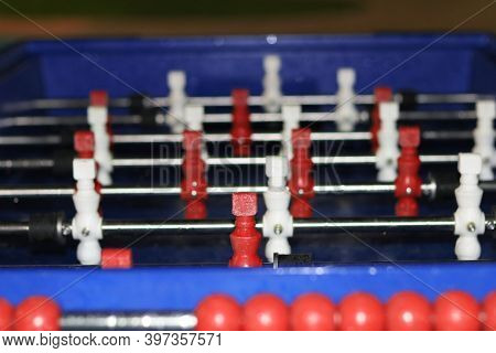 Vandal-proof Table Football Kicker In A Public Yard