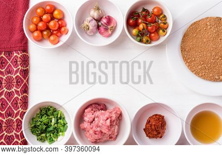 Thai Food Ingredients And Recipes, Northern Thai Food (nam Prik Ong), Spicy Chili Minced Pork With T