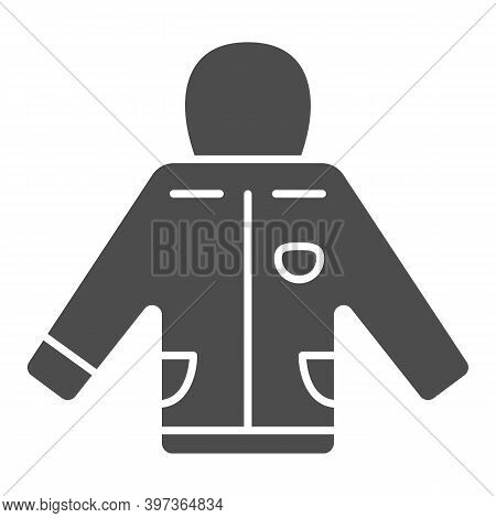 Insulated Jacket With A Hood Solid Icon, World Snowboard Day Concept, Ski Suit Sign On White Backgro