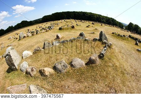 A picture from the Viking burial ground Lindholm Høje in Denmark near Aalborg.