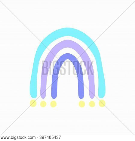 Abstract Paper Rainbow. Vector Illustration. Nursery Poster