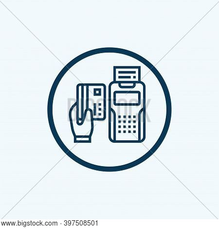 Card Machine Icon Isolated On White Background From E Commerce And Payment Collection. Card Machine 