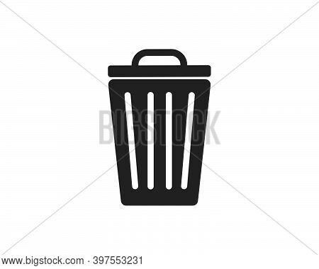 Trash Can Icon Lgo Vector Illustration Design