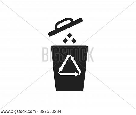 Trash Can Icon Lgo Vector Illustration Design
