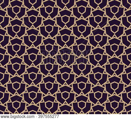 Vector Seamless Pattern. Modern Stylish Texture. Repeating Geometric Background. Linear Graphic Desi