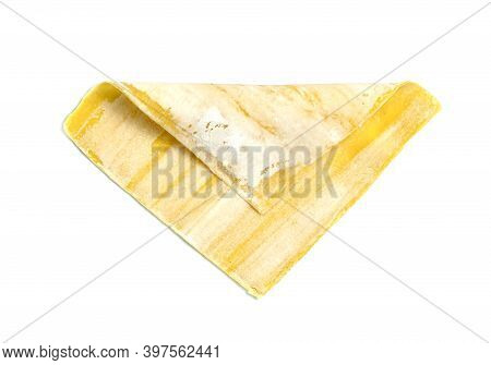 Closeup Wonton Wrapper Isolated On White Background