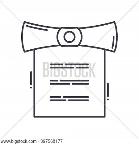 Missive Icon, Linear Isolated Illustration, Thin Line Vector, Web Design Sign, Outline Concept Symbo