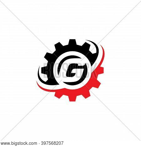 Letter G Gear Logo Design Template Machinery, Technology
