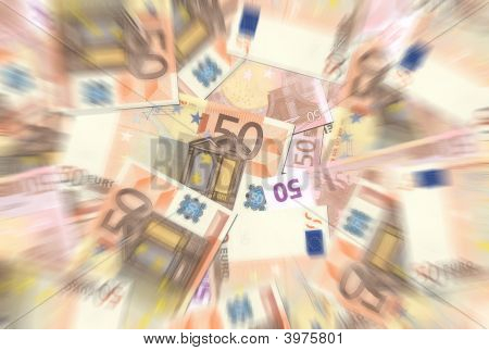 50 Euro notities textuur Radiaal vaag
