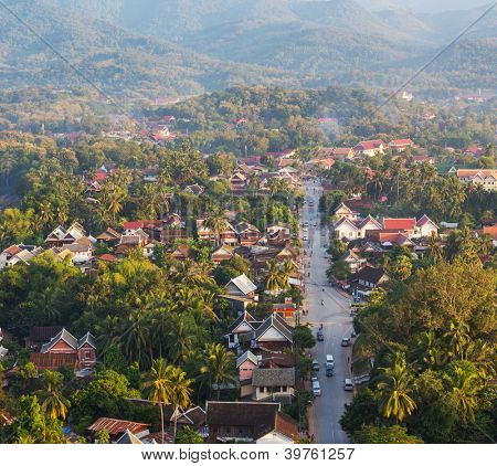 Luang Prabang ovenfor opfattelse Laos