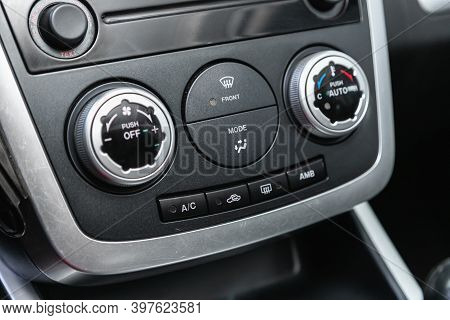 Novosibirsk, Russia - November 26, 2020: Mazda Cx7, Conditioner And Air Flow Control In A Modern Car
