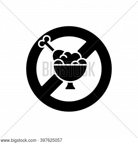 Fasting Black Glyph Icon. Practice Of Abstaining, Usually From Food And Drink. Religious Traditions 