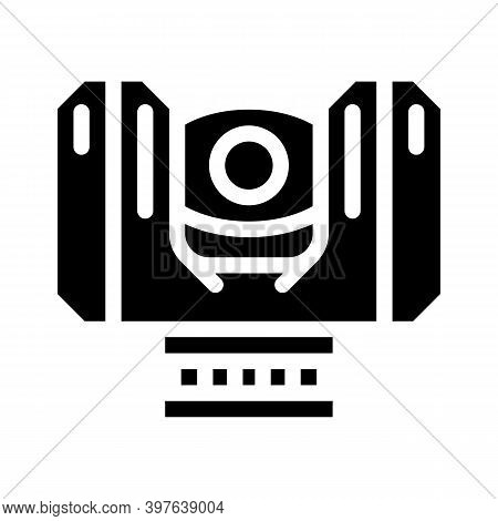 Laser Scanner Device Glyph Icon Vector Illustration