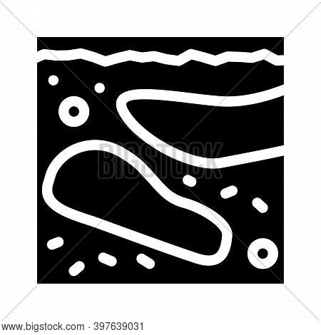 Depth Soil Analysis Glyph Icon Vector Illustration