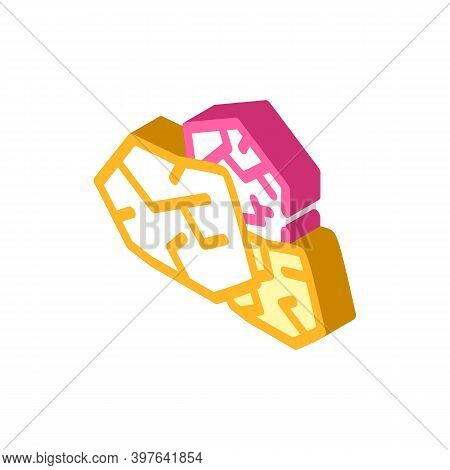 Throwing Stones Isometric Icon Vector Illustration Color