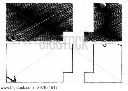 Gosper And Frontier County, Nebraska (u.s. County, United States Of America, Usa, U.s., Us) Map Vect