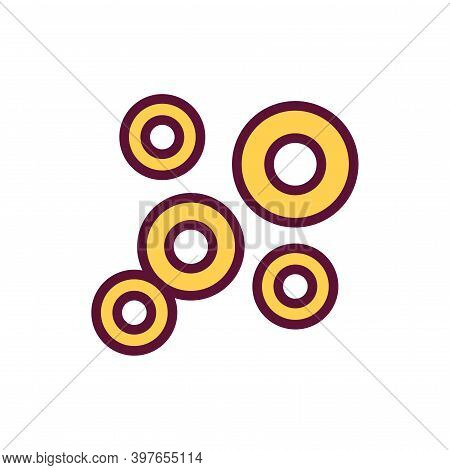 Original Italian Pasta Anelli Color Line Icon. Isolated Vector Element.
