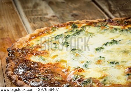 Quiche - Meat Pie With Chicken, Broccoli And Cheese