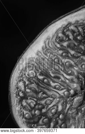 Macro Photo Of Figs In The Section