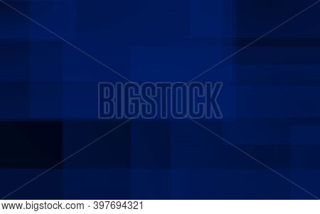 Dark Blue Background. Blue Backdrop With Transparent Suares. 3d Illustration
