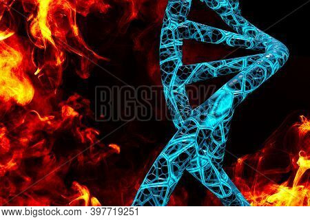Abstract Dna Strand Double Helix Genetics 3d Illustration