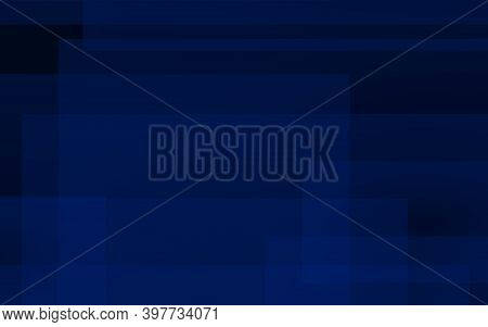 Dark Blue Background. Blue Backdrop With Transparent Suares. 3d Illustration
