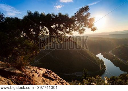 View Of Mt. Minsi From The Top Of Mount Tammany Near The Delaware Water Gap