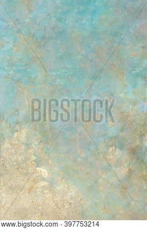Blue grungy wall background image