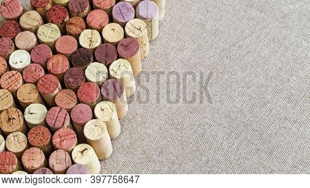 Many Different Wine Corks With Space For Text.