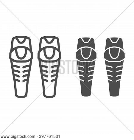 Snowboarder Protectors Line And Solid Icon, World Snowboard Day Concept, Ski Arm Protectors Sign On 