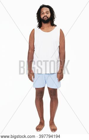 Men's pajamas mockup fashion shoot in studio