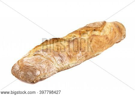 Baguette Bread, French Bread, Organic Baguette Francese On White Background