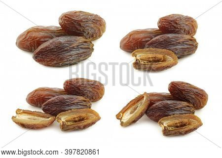 Date fruit on a white background