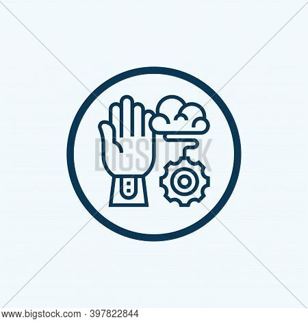 Artificial Intelligence Icon Isolated On White Background From Artificial Intelligence Collection. A
