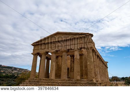 Valley Of The Temples At Agrigento Sicily, Italy Europe