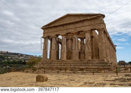 Valley Of The Temples At Agrigento Sicily, Italy Europe