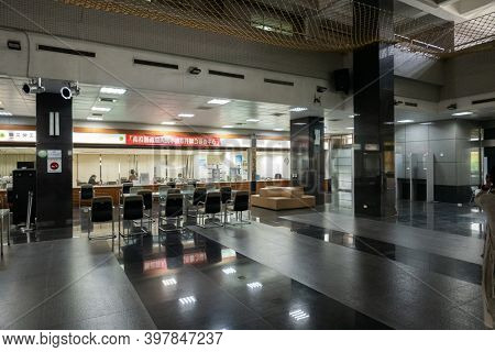 Nantou, Taiwan - April 16th, 2020: interior of Nantou county government building, Nantou, Taiwan