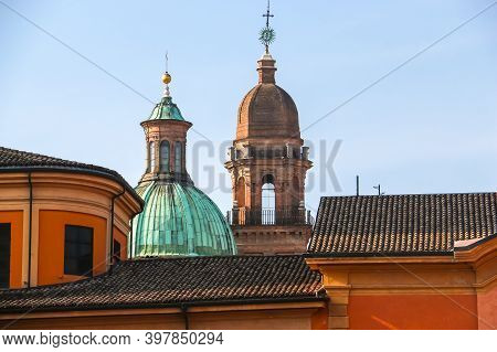 Reggio Emilia, Italy - Circa September 2018. Beautiful Architecture Of Reggio Emilia City Center.