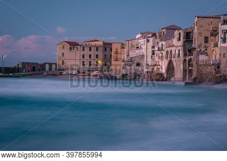 Cefalu, Medieval Village Of Sicily Island, Province Of Palermo, Italy. Europe