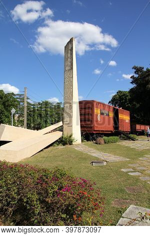 Santa Clara, Cuba - February 21, 2011: Armored Train (tren Blindado) Monument In Santa Clara, Cuba. 