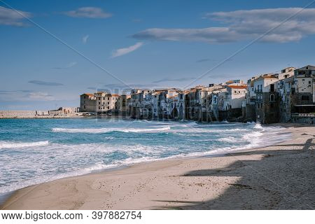 Cefalu, Medieval Village Of Sicily Island, Province Of Palermo, Italy. Europe