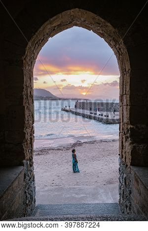 Cefalu, Medieval Village Of Sicily Island, Province Of Palermo, Italy. Europe