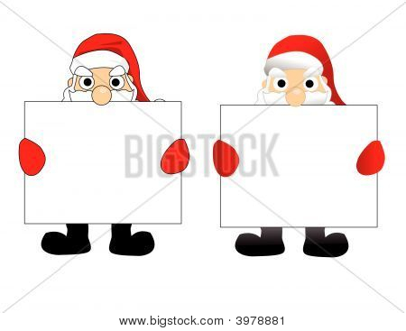 Santa wektor na białym tle