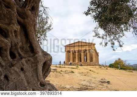 Valley Of The Temples At Agrigento Sicily, Italy Europe