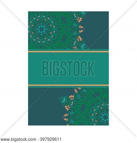 Cover Page Design Mandala Ornamnet For Menu, Invitation Card, Banner Book Design Vector